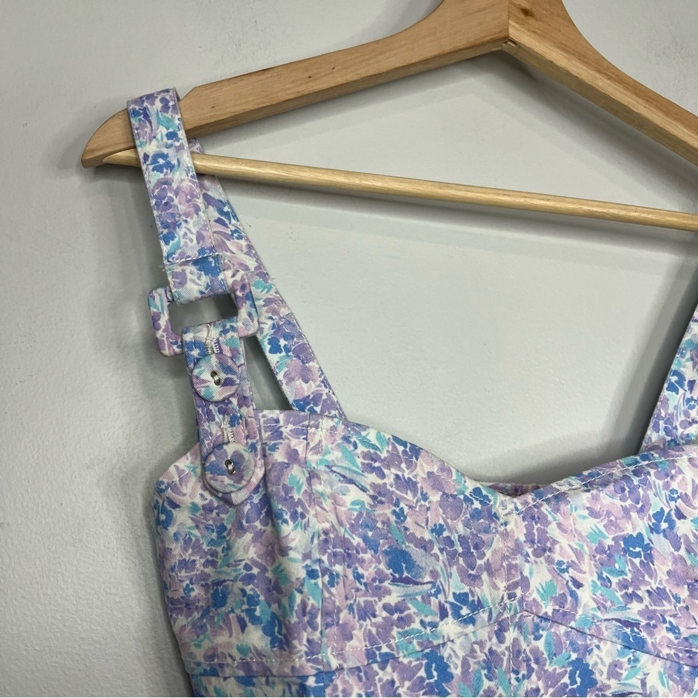 For Love And Lemons Lou Purple Bustier Crop Top size xsmall - Picture 4 of 8